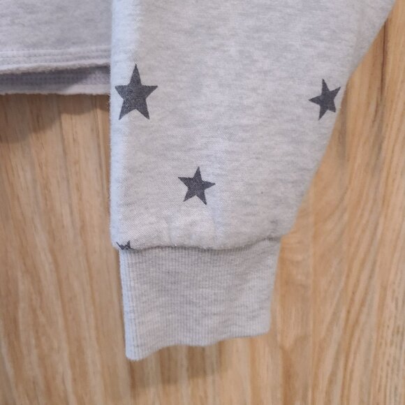 Pink Rose Gray Star Print Pullover Sweatshirt - Size M - Picture 8 of 13